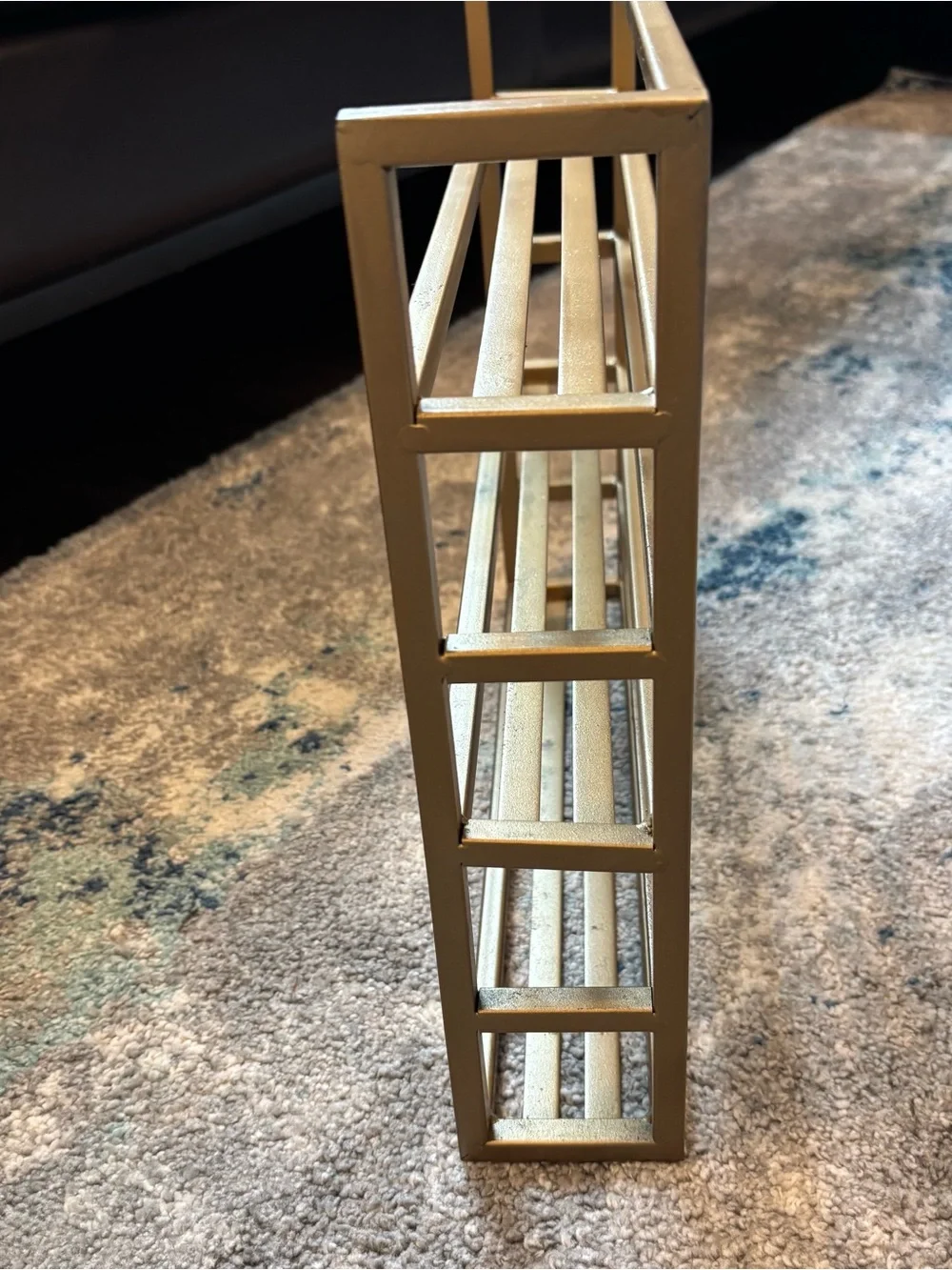 Gold Metal Tiered Organizer Shelf